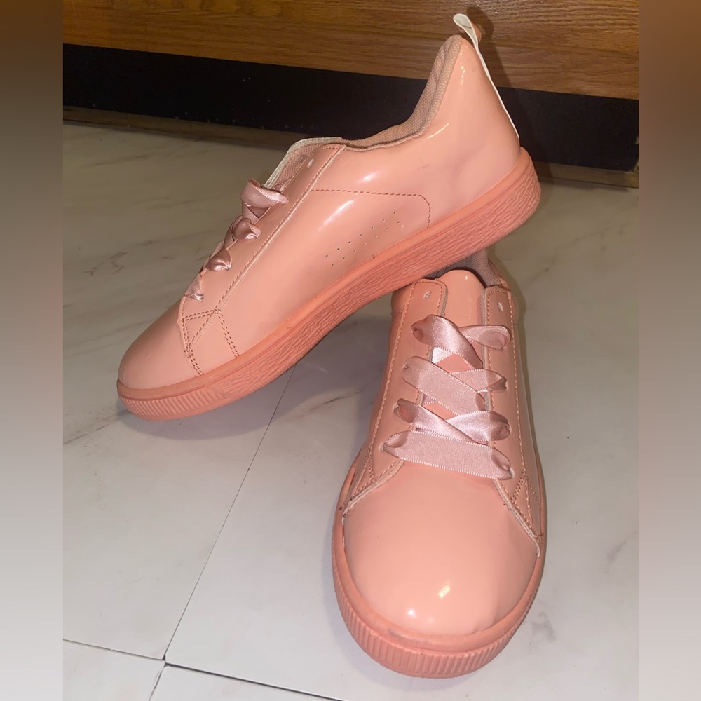 Hype Pink Faux Leather Sneaker